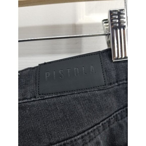 Pistola Bobbie Crossover High Rise Wide Leg in Taurus Black Size 24 - Picture 5 of 9